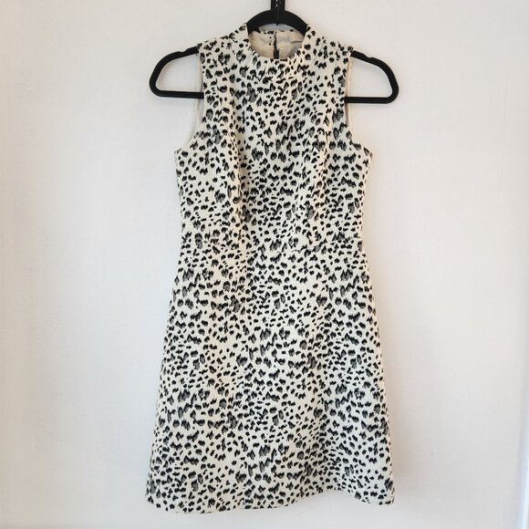 Ann Taylor Loft Pencil Dress Leopard Print Cheetah Career Professional Petite 0 - Picture 1 of 8